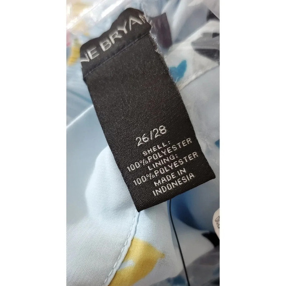 LANE BRYANT Womens Plus High Low Chiffon Faux Wrap Floral Skirt Blue Size 28 - Picture 11 of 11